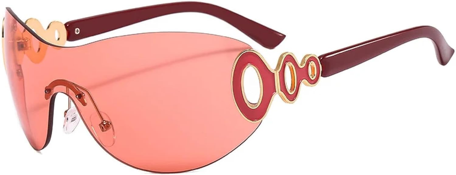 Цельные солнцезащитные очки без оправы, обтекаемой формы, для женщин и мужчин, модные, роскошные, для уличной фотографии и активного отдыха, солнцезащитные очки с защитой от УФ-излучения TKKTLLT, Red Red
Цельные солнцезащитные очки без оправы, обтекаемой формы, для женщин и мужчин, модные, роскошные, для уличной фотографии и активного отдыха, солнцезащитные очки с защитой от УФ-излучения TKKTLLT, Red Red