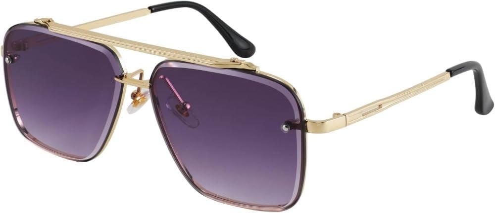 Солнцезащитные очки-авиаторы большого размера квадратной формы с градиентным переходом цвета, винтажные металлические солнцезащитные очки от GTAND Fashion для мужчин и женщин ENSARJOE, Gold Purple Grey
Солнцезащитные очки-авиаторы большого размера квадратной формы с градиентным переходом цвета, винтажные металлические солнцезащитные очки от GTAND Fashion для мужчин и женщин ENSARJOE, Gold Purple Grey