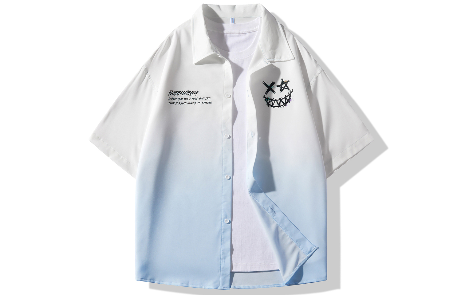 Футболка унисекс BOBBY ABLEY, бело-синяя
Футболка унисекс BOBBY ABLEY, бело-синяя