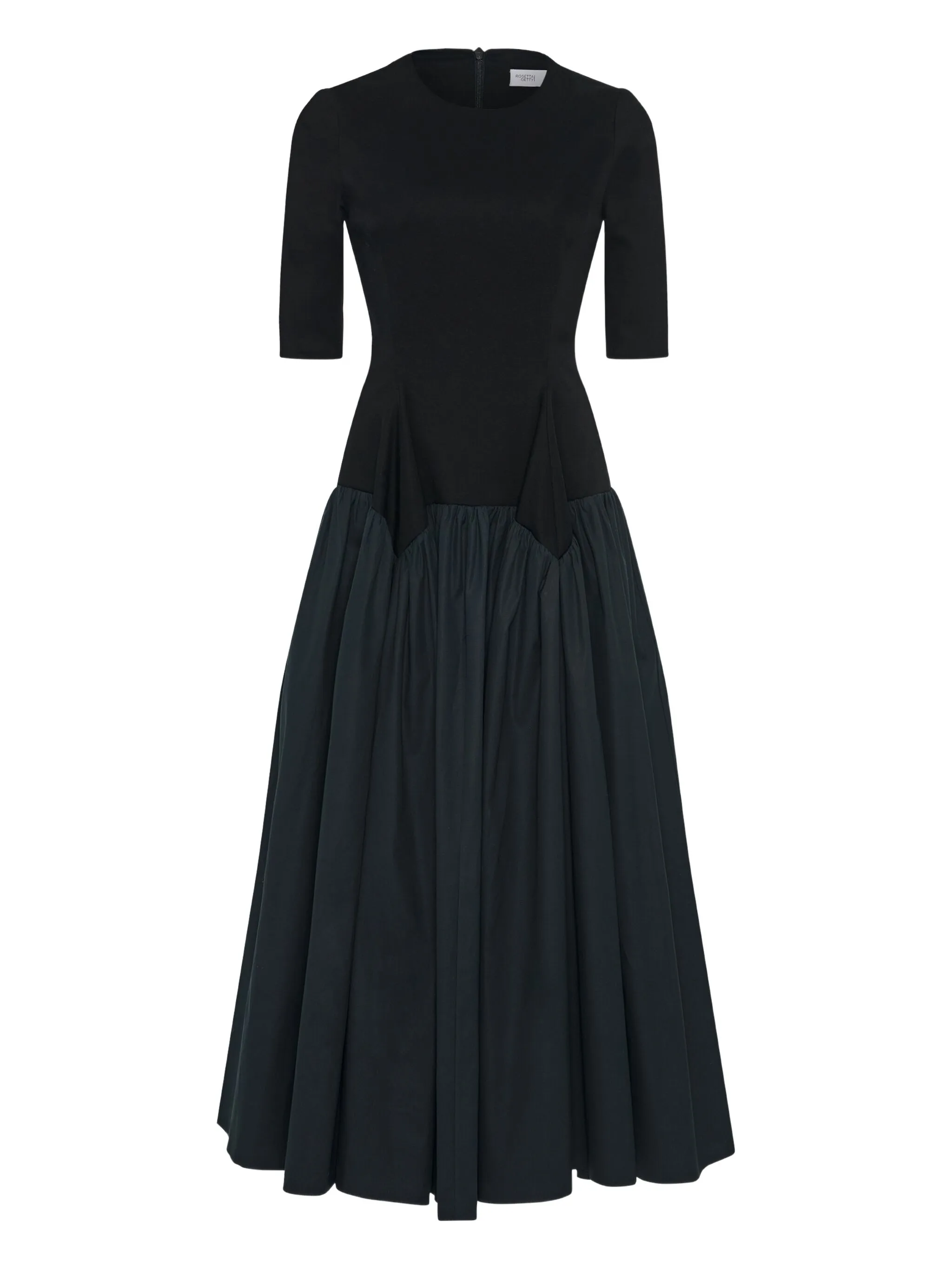 Платье со сборками и баской Rosetta Getty, черный
Платье со сборками и баской Rosetta Getty, черный