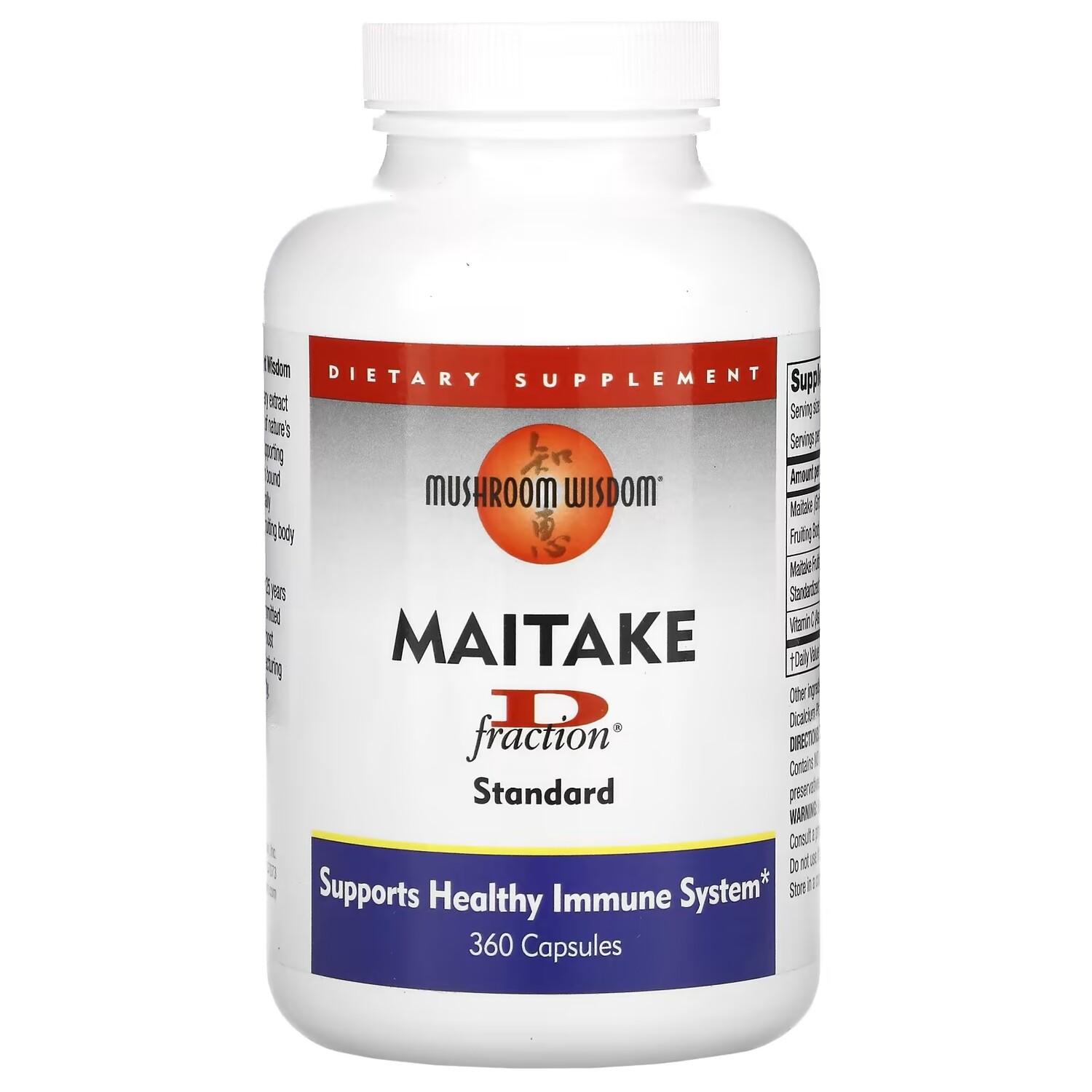 Mushroom Wisdom D-Fraction гриб-баран стандартизированный, 360 капсул
Mushroom Wisdom D-Fraction гриб-баран стандартизированный, 360 капсул