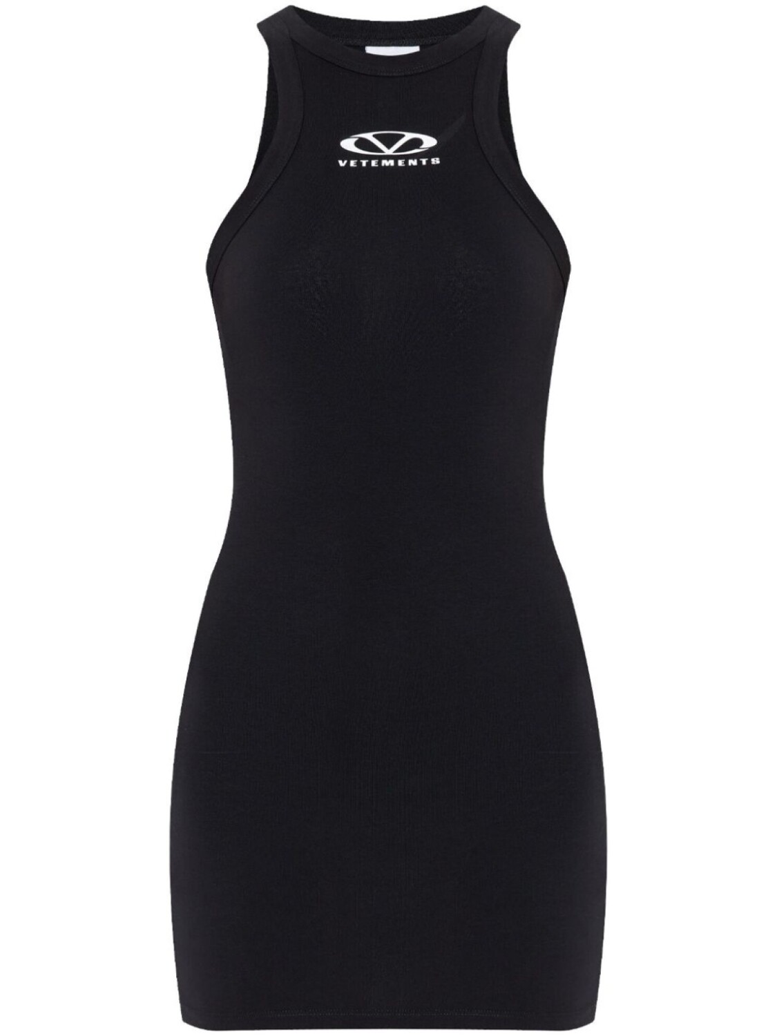 Мини-платье с логотипом VETEMENTS, черный 
Мини-платье с логотипом VETEMENTS, черный