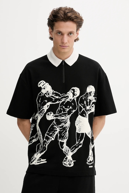 Хлопковая поло Hugo, черный
Хлопковая поло Hugo, черный