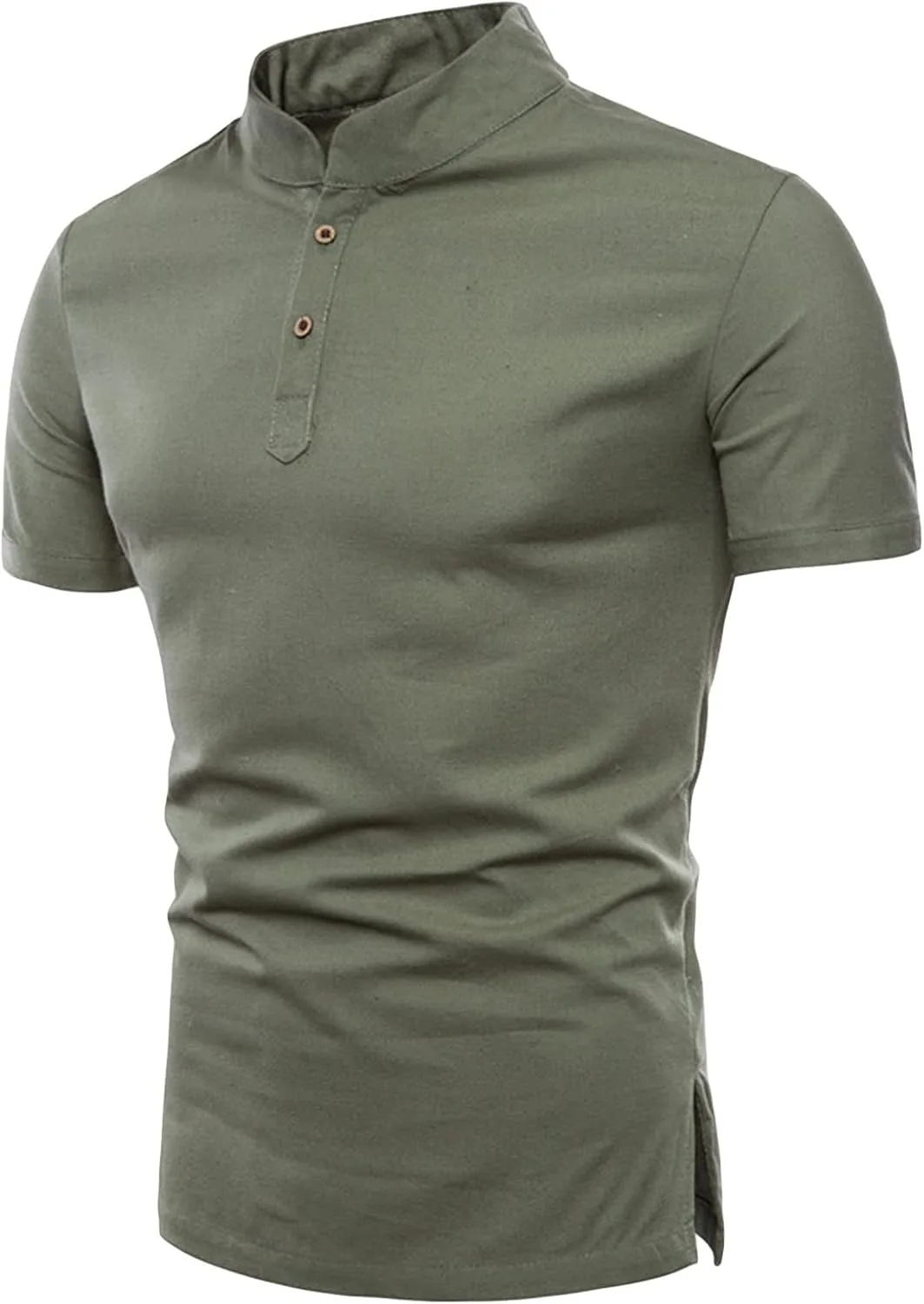 Футболка с воротником стойкой в стиле хиппи Slim Fit Casual
Футболка с воротником стойкой в стиле хиппи Slim Fit Casual