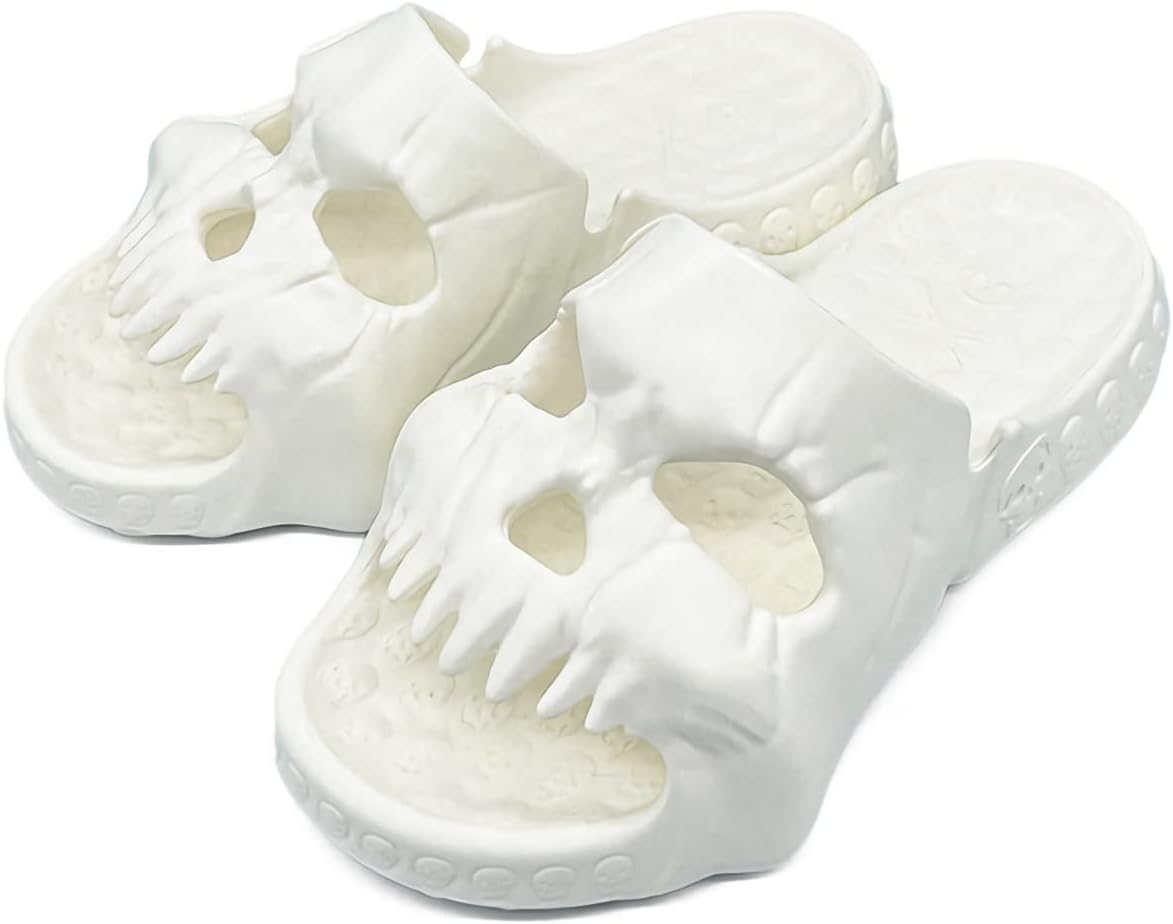 Сланцы с дизайном черепа lunhaifi на одной полоске, 2023 года, новые с толстой EVA подошвой, уникальные пляжные сандалии для пар для женщин и мужчин (38-39, белые)
Сланцы с дизайном черепа lunhaifi на одной полоске, 2023 года, новые с толстой EVA подошвой, уникальные пляжные сандалии для пар для женщин и мужчин (38-39, белые)