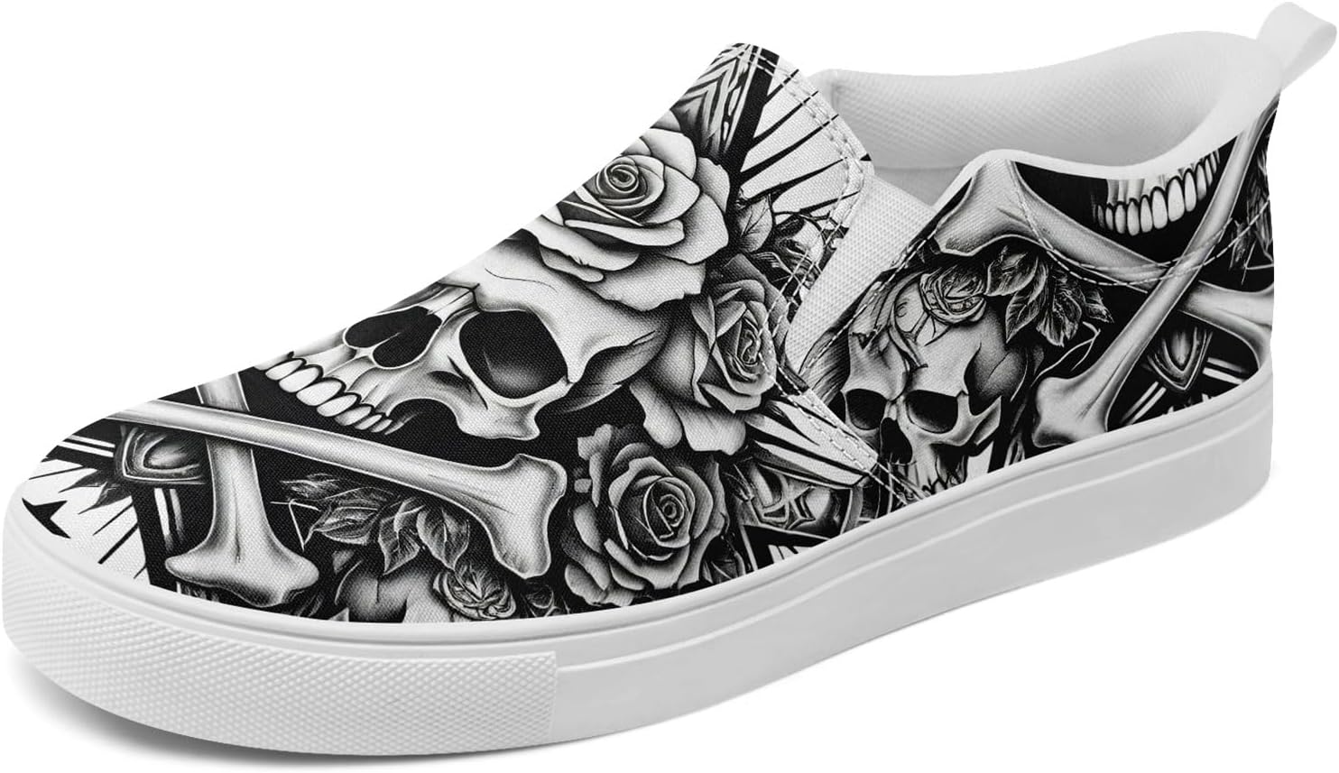 Мужские слипоны из холщовой ткани coolcustomize с готическим принтом черепа, повседневные легкие лоферы, удобные кроссовки для прогулок, для женщин, белый
Мужские слипоны из холщовой ткани coolcustomize с готическим принтом черепа, повседневные легкие лоферы, удобные кроссовки для прогулок, для женщин, белый
