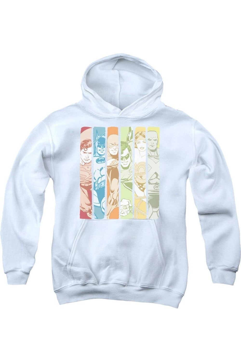DC Comics Толстовка с капюшоном "Лига справедливости" молодежная Gildan, белый
DC Comics Толстовка с капюшоном "Лига справедливости" молодежная Gildan, белый