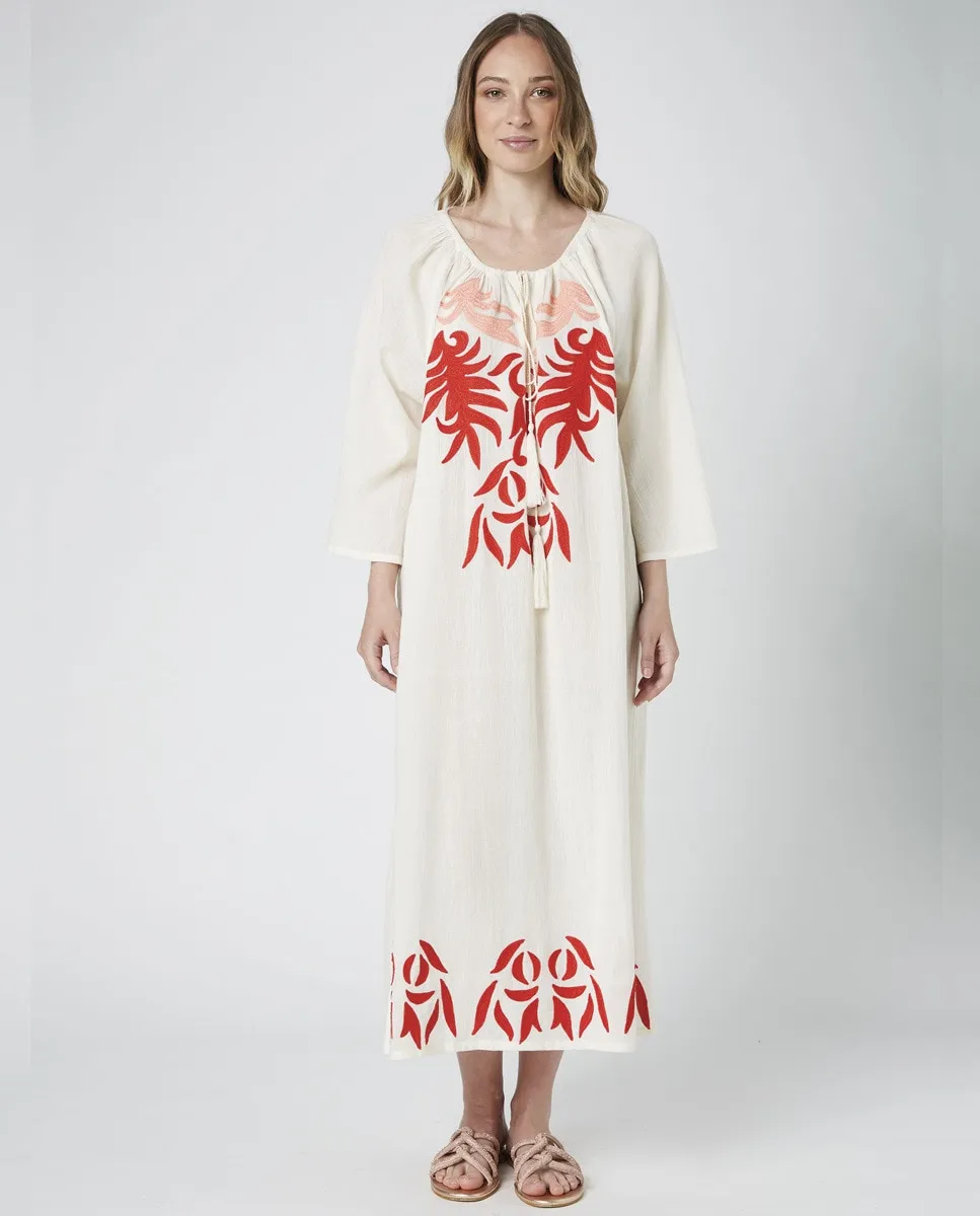 Длинный хлопковый кафтан с вышивкой La Fabrica de Lino, красный
Длинный хлопковый кафтан с вышивкой La Fabrica de Lino, красный