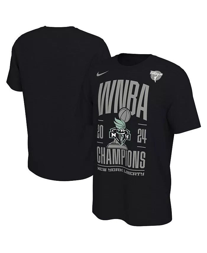 Мужская и женская черная футболка New York Liberty 2024 WNBA Finals Champions Locker Room Nike
Мужская и женская черная футболка New York Liberty 2024 WNBA Finals Champions Locker Room Nike