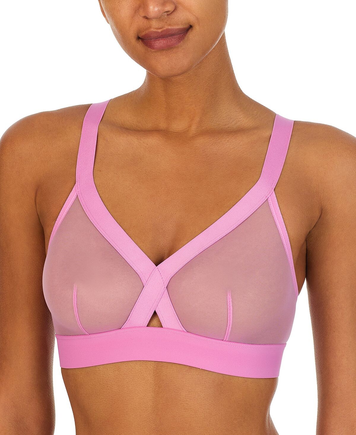 Прозрачный сетчатый бюстгальтер с вырезами DK4084 DKNY
Прозрачный сетчатый бюстгальтер с вырезами DK4084 DKNY