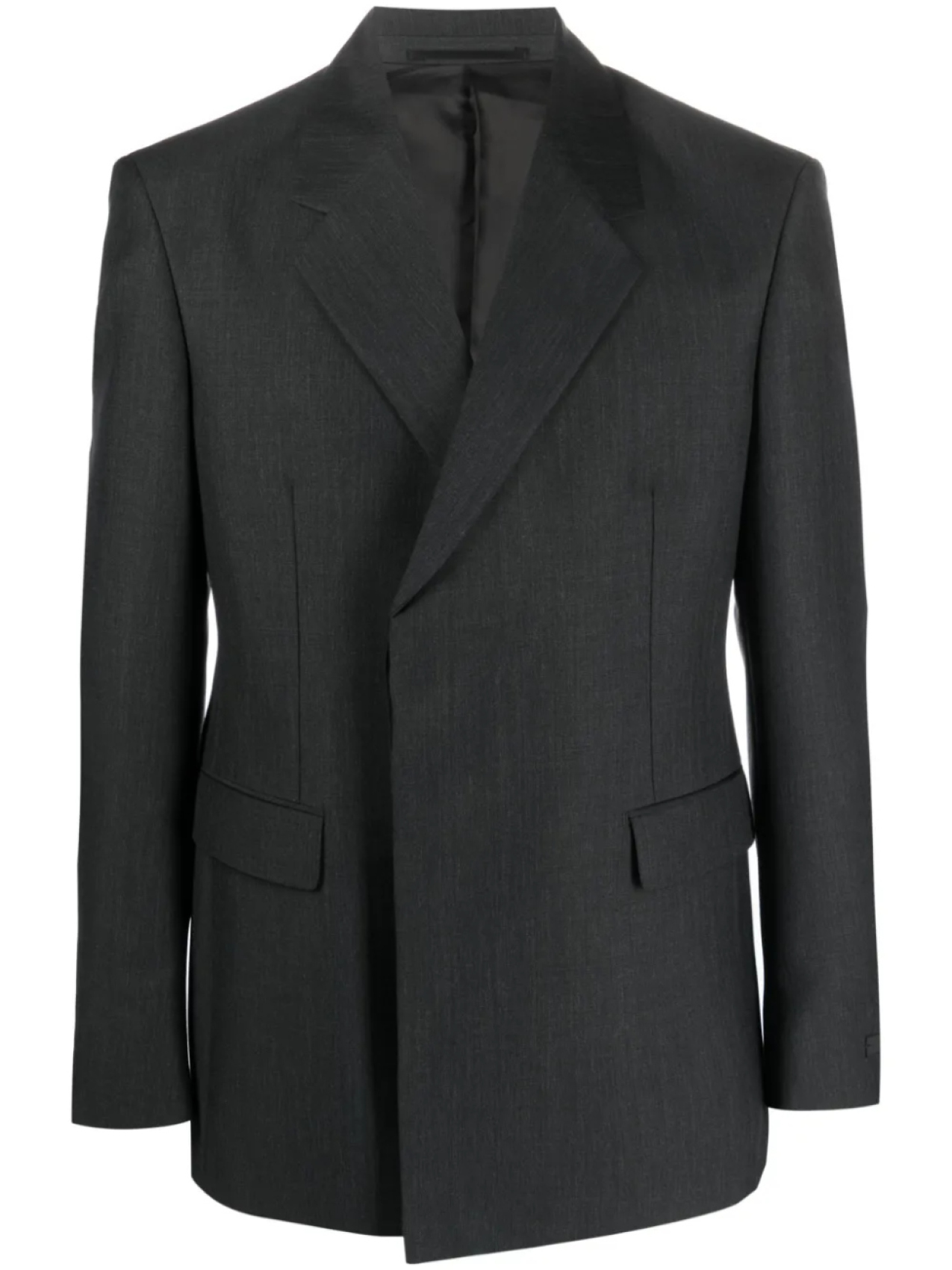 Prada однобортный пиджак с нашивкой-логотипом, серый
Prada однобортный пиджак с нашивкой-логотипом, серый