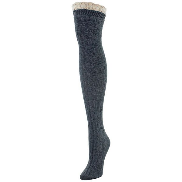Носки Diamond crochet cotton blend over the knee Memoi, Dark Gray Heather
Носки Diamond crochet cotton blend over the knee Memoi, Dark Gray Heather