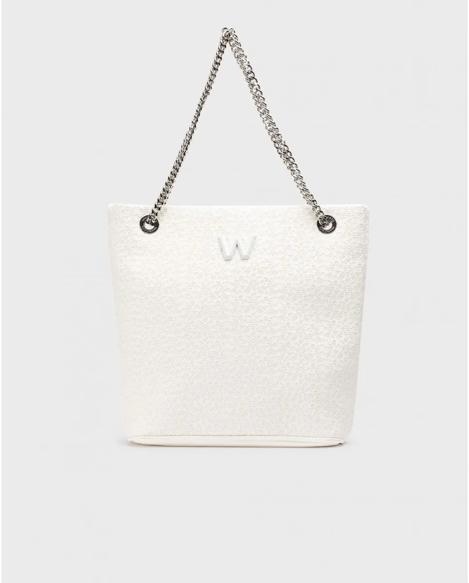 Женская сумка-бандо Серена из полиуретана Wonders, серебряный 
Женская сумка-бандо Серена из полиуретана Wonders, серебряный