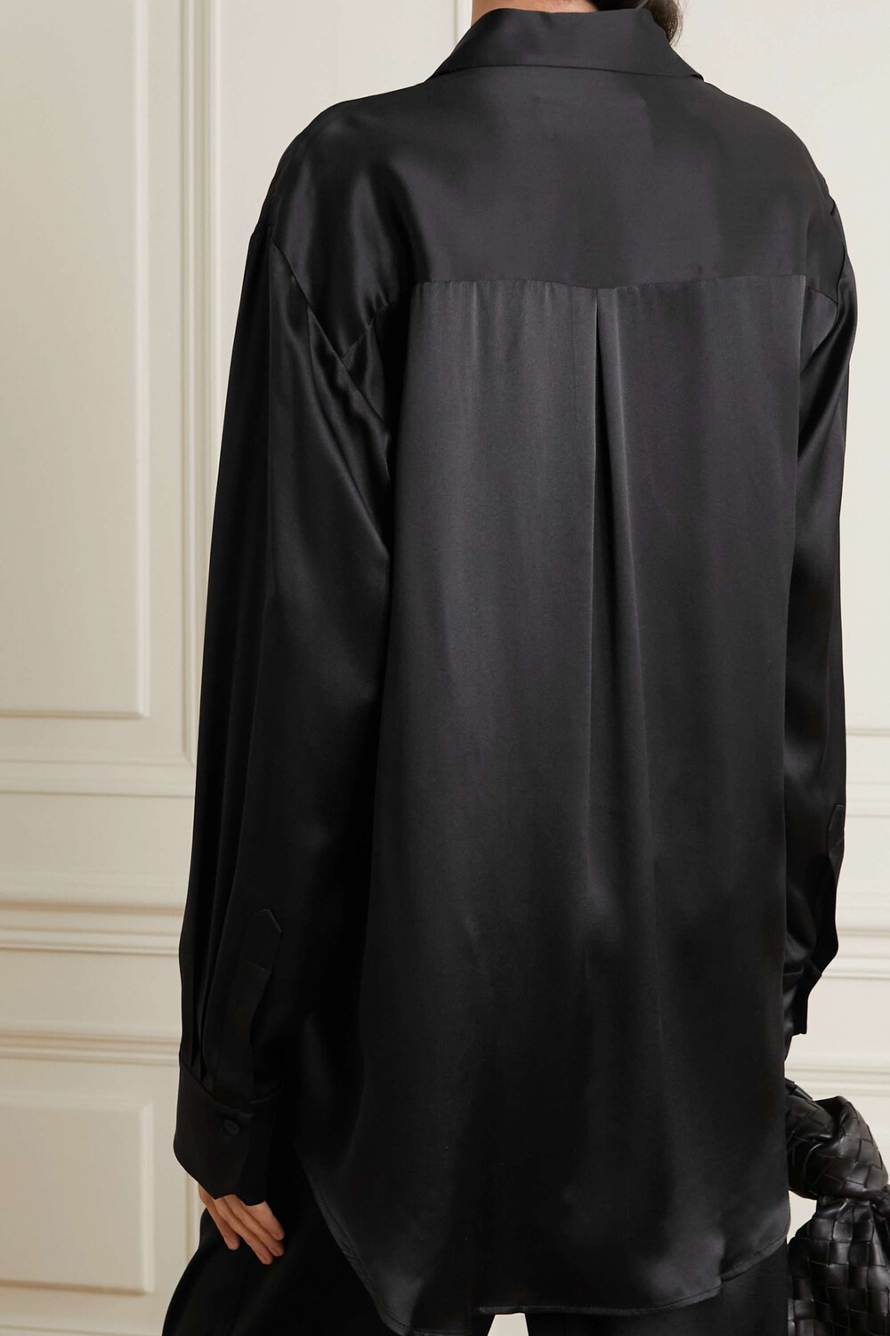 MICHAEL LO SORDO рубашка для мальчика из шелкового атласа, черный 
MICHAEL LO SORDO рубашка для мальчика из шелкового атласа, черный