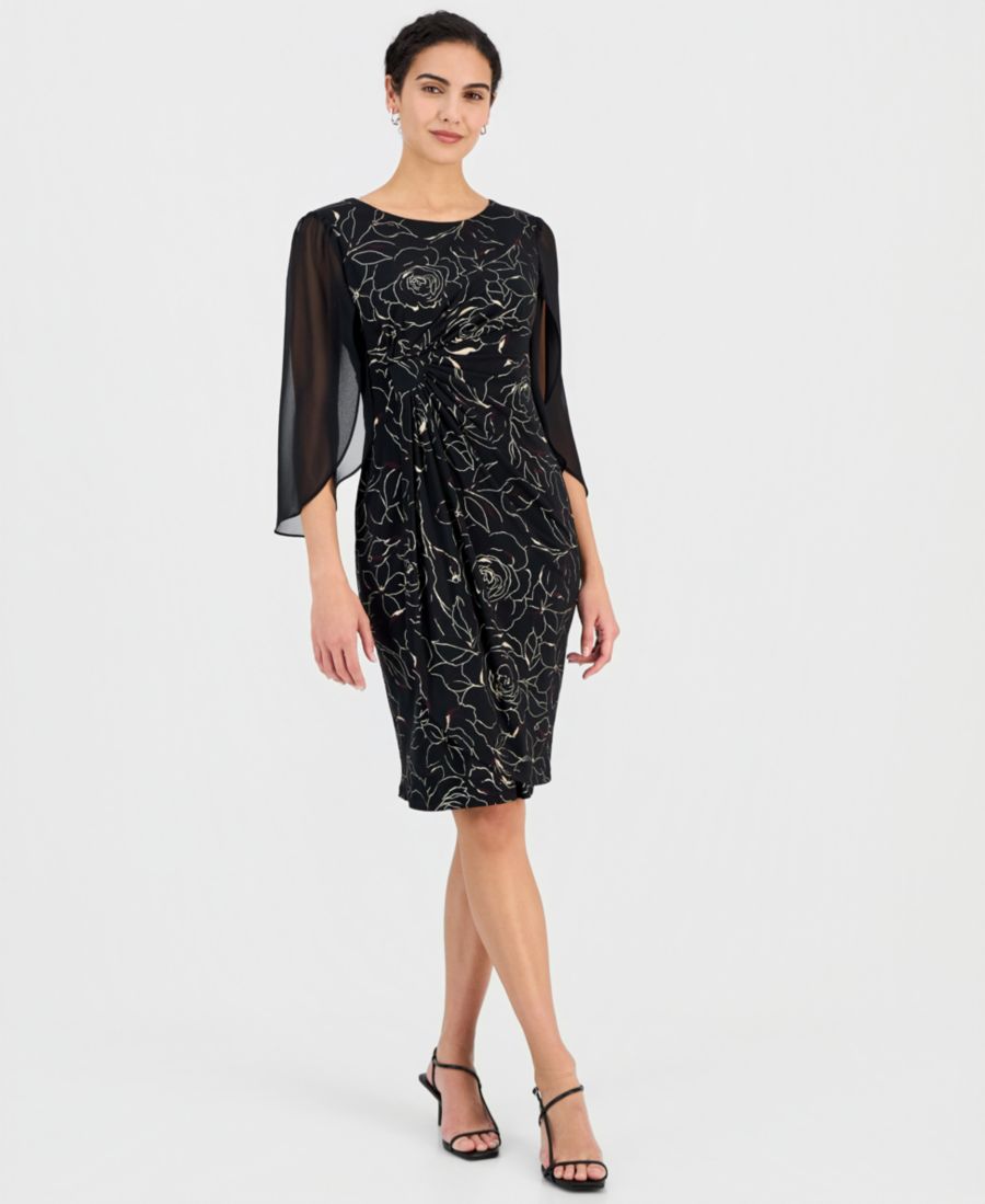 Женское платье с рукавами-кейпами и боковыми сборками Connected, Gold
Женское платье с рукавами-кейпами и боковыми сборками Connected, Gold