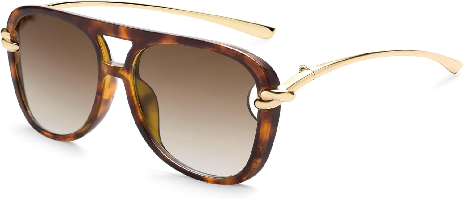 Модные квадратные солнцезащитные очки-авиаторы VANLINKER для женщин и мужчин в стиле ретро 70-х годов, увеличенного размера, модель VL9910, C2-gradient Brown Lens/Tortoise/Gold Frame
Модные квадратные солнцезащитные очки-авиаторы VANLINKER для женщин и мужчин в стиле ретро 70-х годов, увеличенного размера, модель VL9910, C2-gradient Brown Lens/Tortoise/Gold Frame