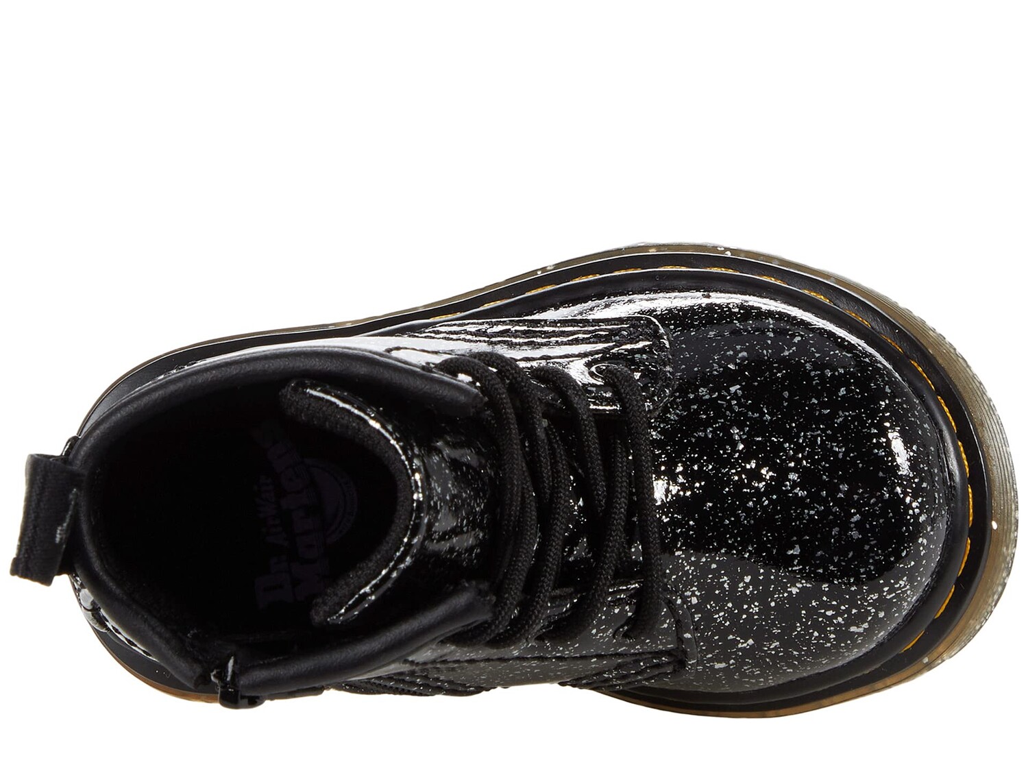 Ботинки детские Dr. Martens лакированные с блестками, черный
Ботинки детские Dr. Martens лакированные с блестками, черный