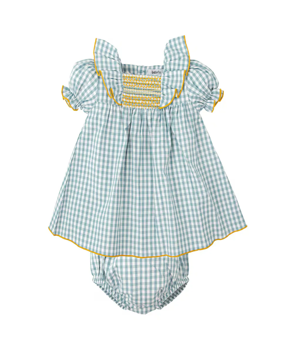 Детский комплект для девочки Jesusito в клетку виши с трусиками в тон BABIDÚ, синий
Детский комплект для девочки Jesusito в клетку виши с трусиками в тон BABIDÚ, синий