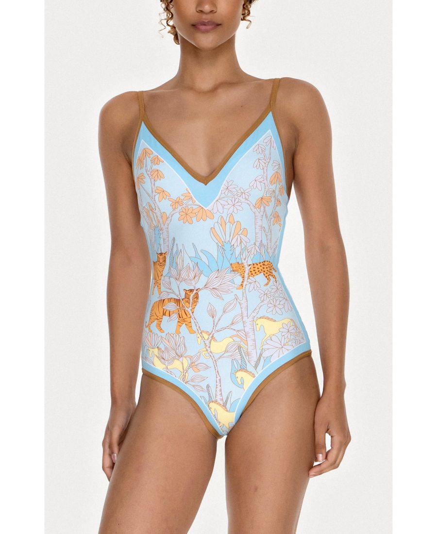 Купальник-биверсал с V-образным вырезом и двусторонним дизайном Приключения в джунглях Jessie Zhao New York, Blue
Купальник-биверсал с V-образным вырезом и двусторонним дизайном Приключения в джунглях Jessie Zhao New York, Blue