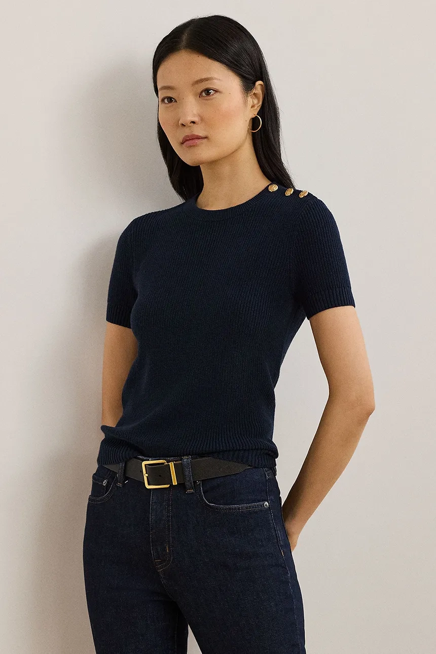 Хлопковый свитер Lauren Ralph Lauren, темно-синий 
Хлопковый свитер Lauren Ralph Lauren, темно-синий