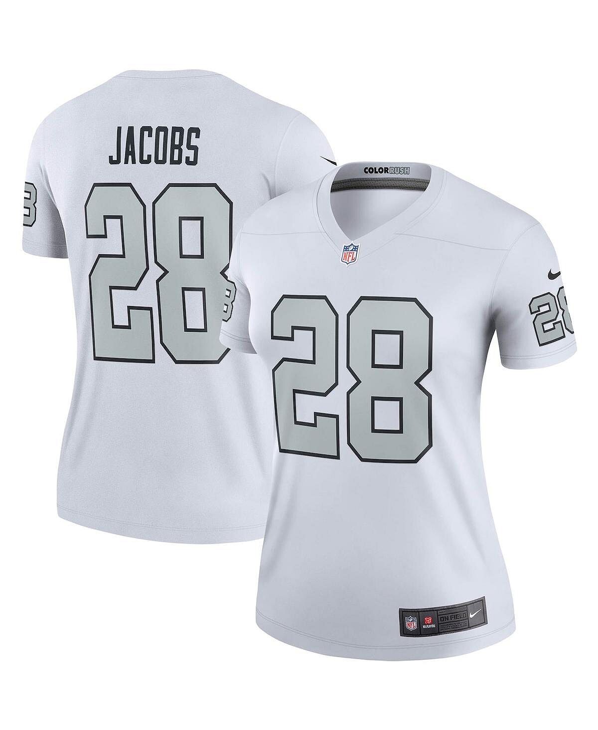 Женская белая майка Josh Jacobs Las Vegas Raiders Color Rush Legend Player Nike, белый 
Женская белая майка Josh Jacobs Las Vegas Raiders Color Rush Legend Player Nike, белый