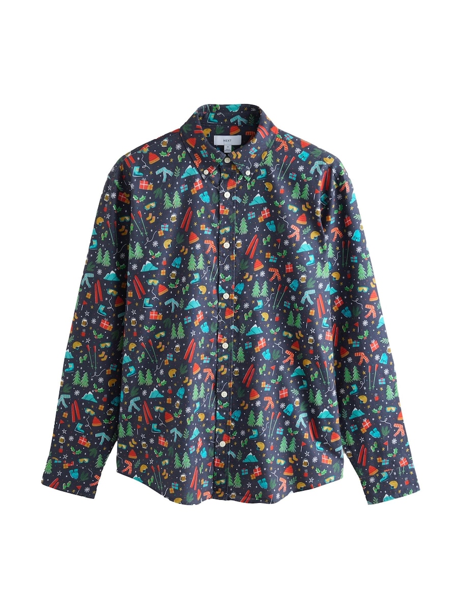 Рубашка на пуговицах классического кроя Next, темно-синий
Рубашка на пуговицах классического кроя Next, темно-синий