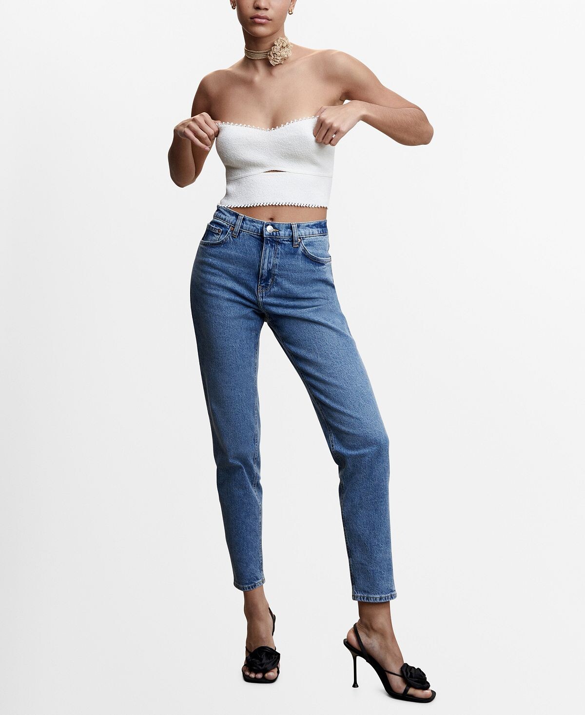 Женские джинсы Mom Comfort с высокой посадкой MANGO, синий
Женские джинсы Mom Comfort с высокой посадкой MANGO, синий