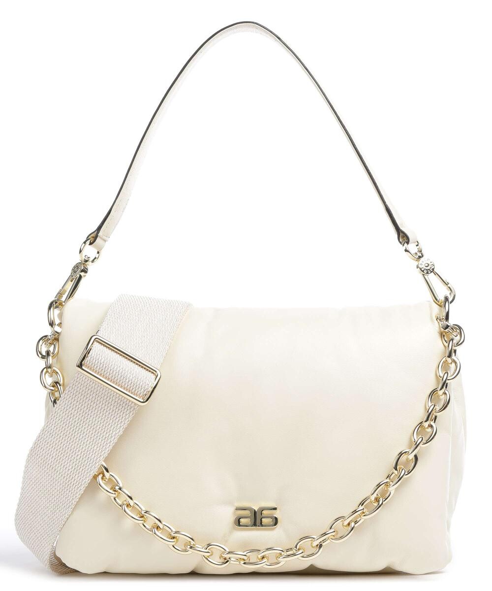 Сумка-пуховик Piuma Lucida из мелкозернистой яловой кожи Abro, белый 
Сумка-пуховик Piuma Lucida из мелкозернистой яловой кожи Abro, белый