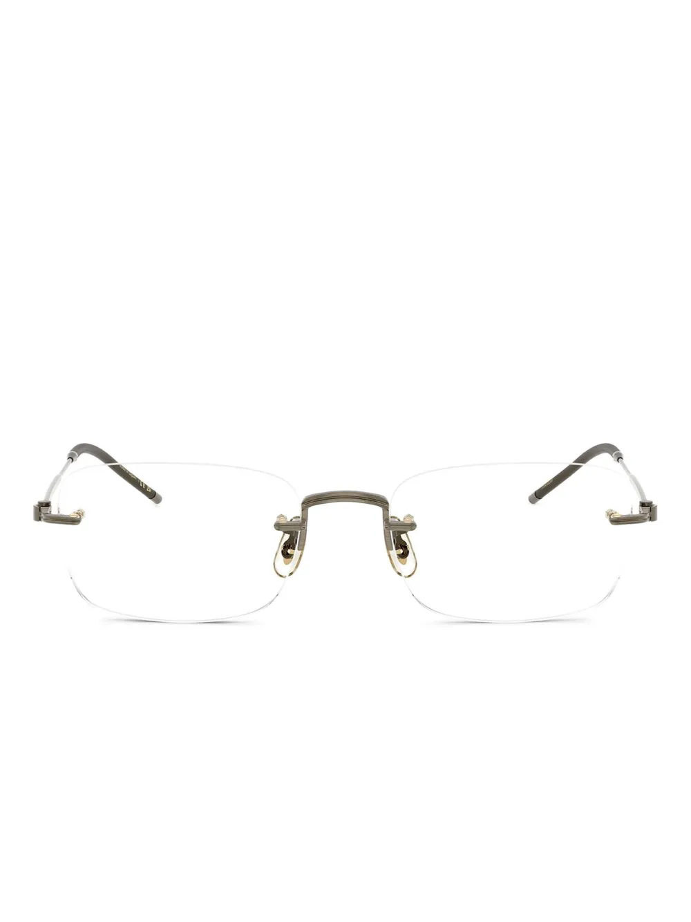 Очки TK-10 в прямоугольной оправе Oliver Peoples, золотой 
Очки TK-10 в прямоугольной оправе Oliver Peoples, золотой