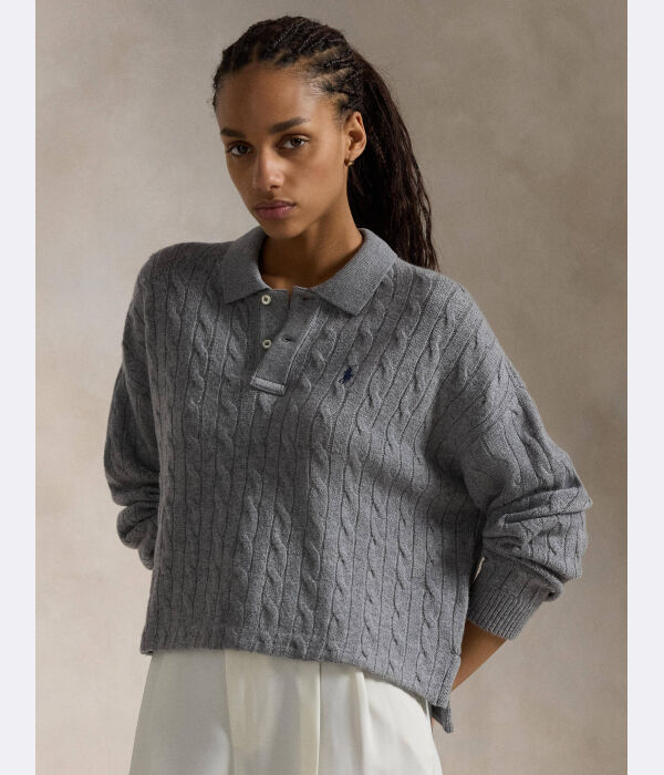 Свитер женский Polo Ralph Lauren вязаный с воротником на пуговицах, серый
Свитер женский Polo Ralph Lauren вязаный с воротником на пуговицах, серый