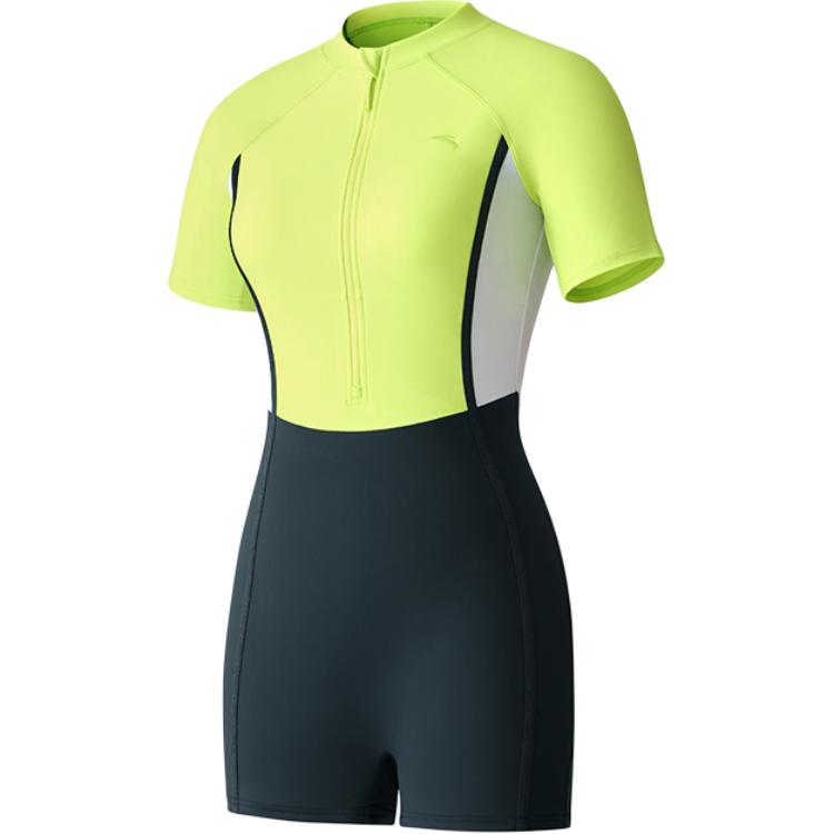 Купальник слитный женский Anta One-piece ярко-желтый/темно-синий/экрю 
Купальник слитный женский Anta One-piece ярко-желтый/темно-синий/экрю