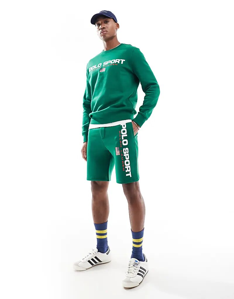 Polo Ralph Lauren – Sport Capsule – спортивные шорты зеленого цвета с большим логотипом-флажком, коорд.
Polo Ralph Lauren – Sport Capsule – спортивные шорты зеленого цвета с большим логотипом-флажком, коорд.
