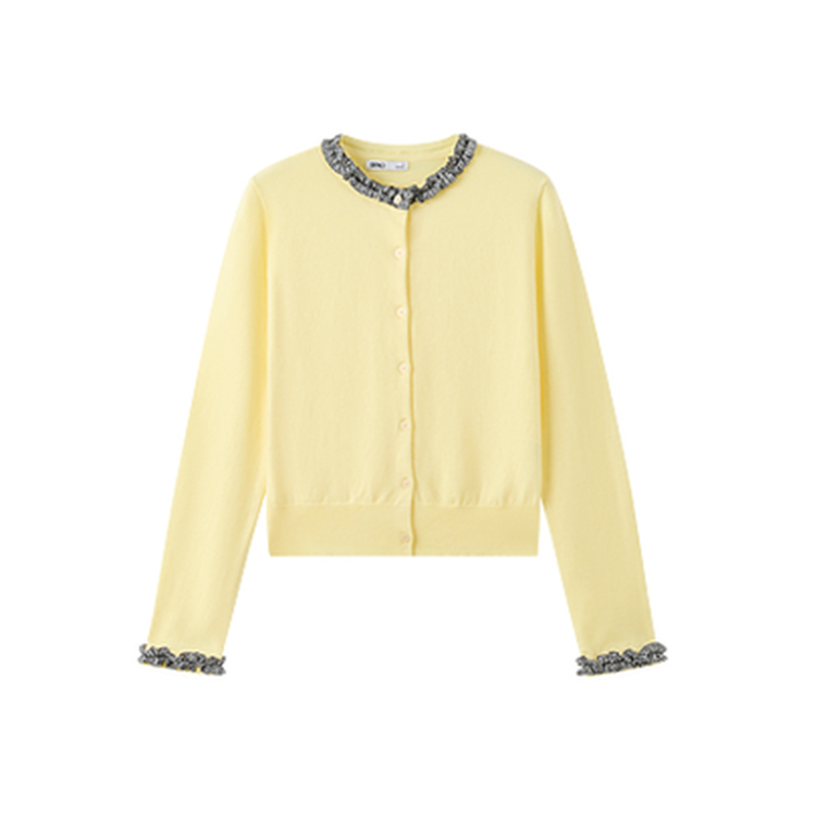 Кардиган женский с круглым вырезом SPAO, butter желтый
Кардиган женский с круглым вырезом SPAO, butter желтый