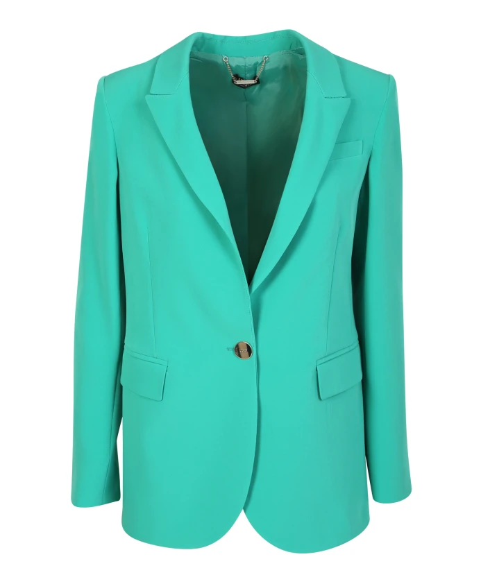 Зеленый пиджак с заостренными лацканами, классический стиль Liu Jo, зеленый
Зеленый пиджак с заостренными лацканами, классический стиль Liu Jo, зеленый
