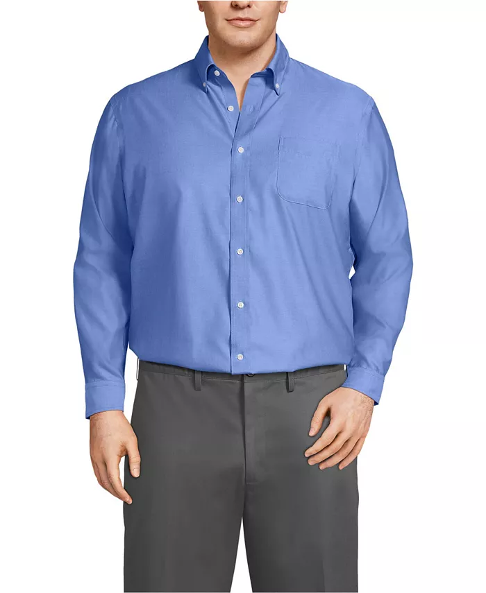 Мужская классическая рубашка с отложным воротником на пуговицах, без необходимости глажки, из ткани Supima Pinpoint, однотонная, больших размеров и для высоких мужчин Lands' End, синий
Мужская классическая рубашка с отложным воротником на пуговицах, без необходимости глажки, из ткани Supima Pinpoint, однотонная, больших размеров и для высоких мужчин Lands' End, синий
