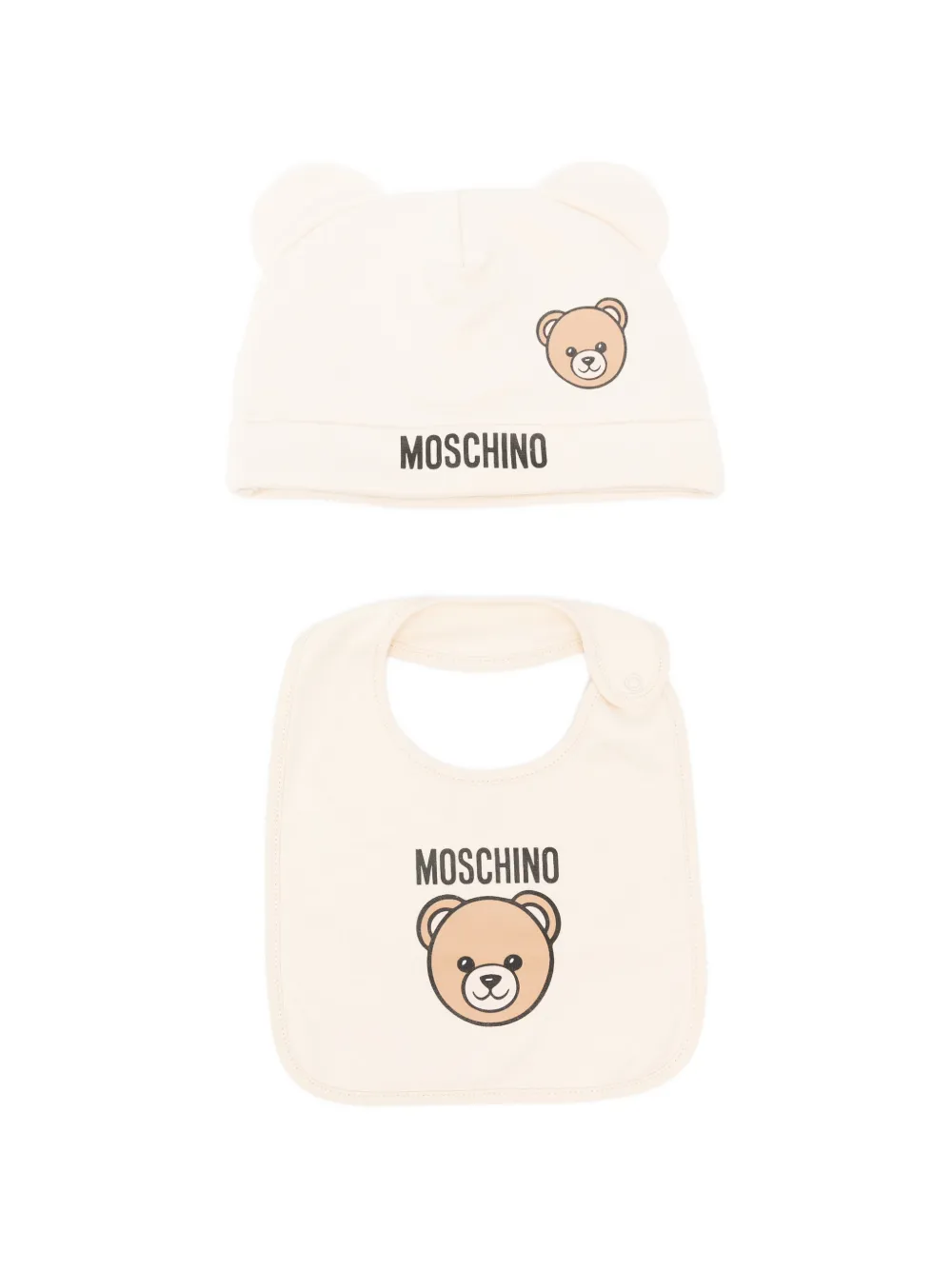 Набор с шапочкой с принтом мишки Moschino Kids, бежевый
Набор с шапочкой с принтом мишки Moschino Kids, бежевый