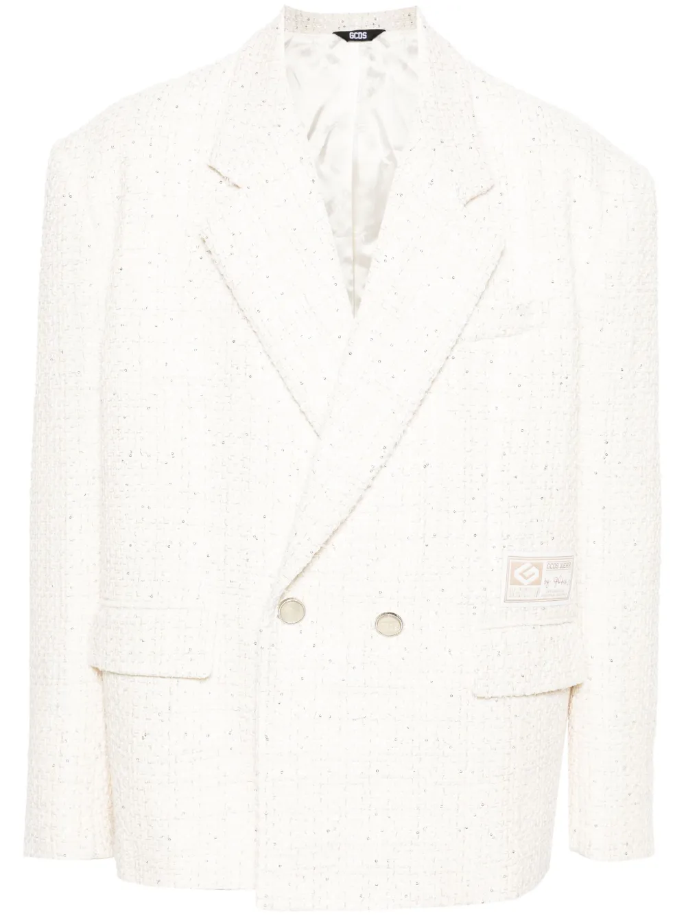 Твидовый пиджак с пайетками GCDS, нейтральный
Твидовый пиджак с пайетками GCDS, нейтральный