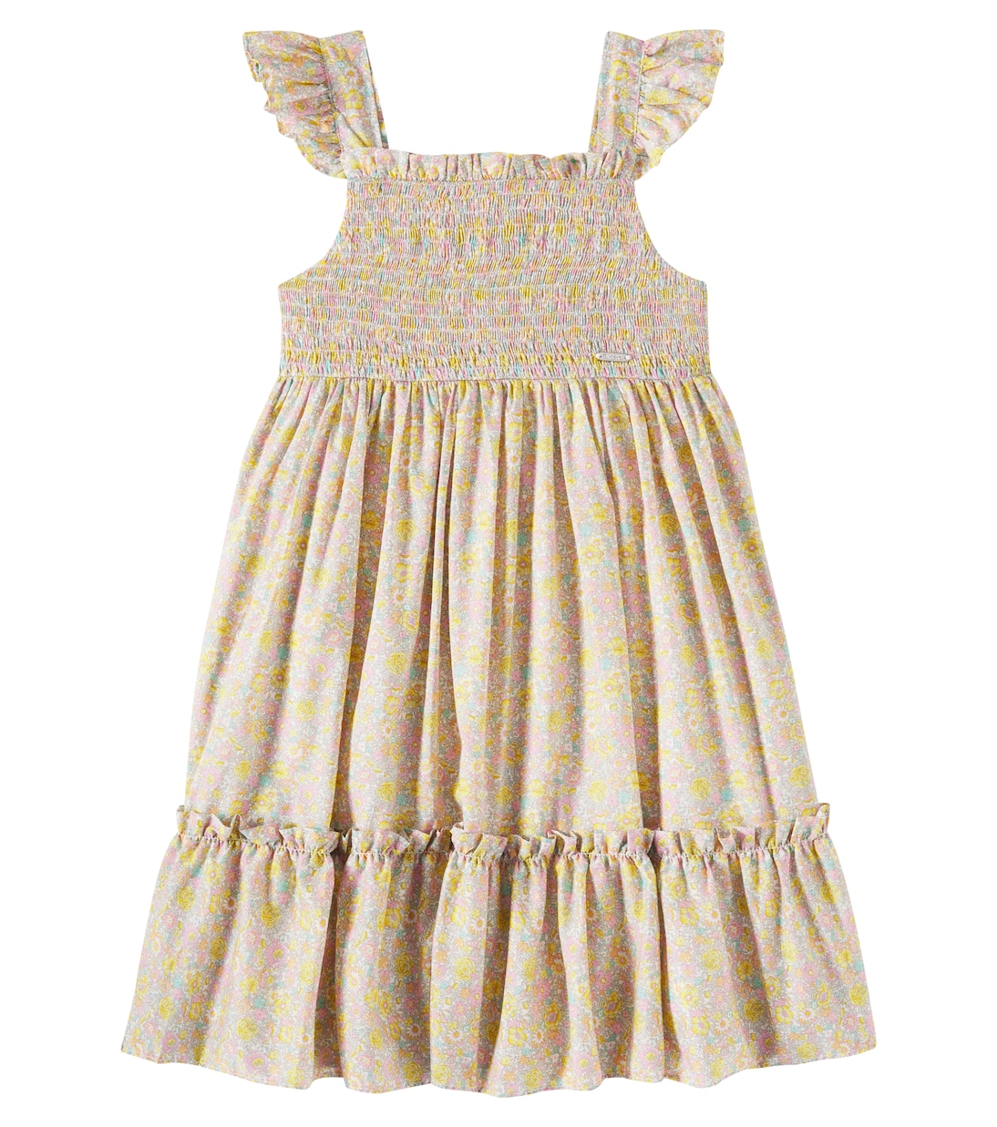 Воланистое плиссированное платье из хлопка с цветочным принтом Patachou, Botanical Liberty 
Воланистое плиссированное платье из хлопка с цветочным принтом Patachou, Botanical Liberty