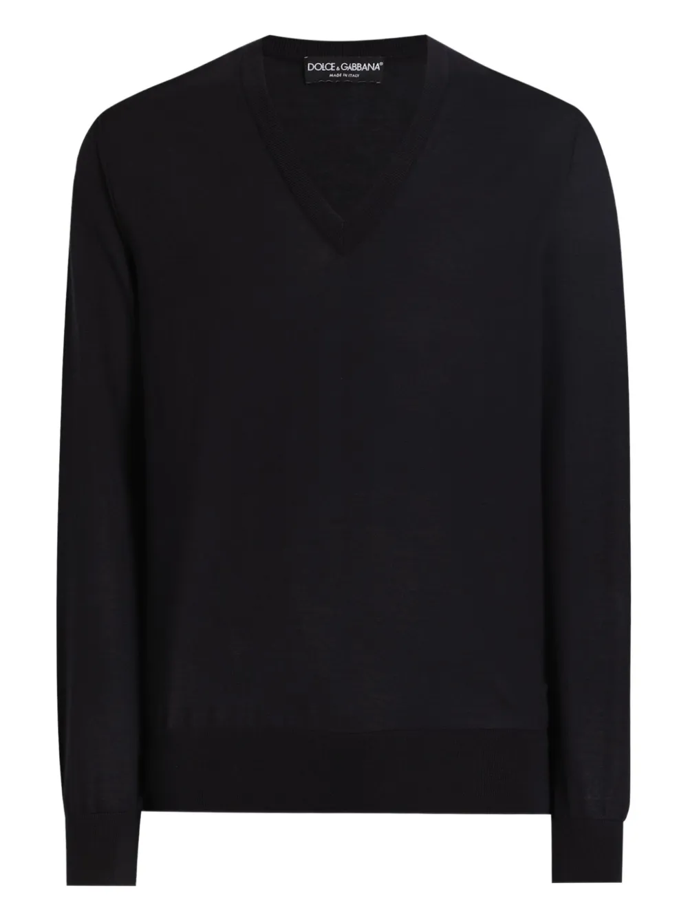 Кашемировый свитер с V-образным вырезом DOLCE & GABBANA, синий
Кашемировый свитер с V-образным вырезом DOLCE & GABBANA, синий