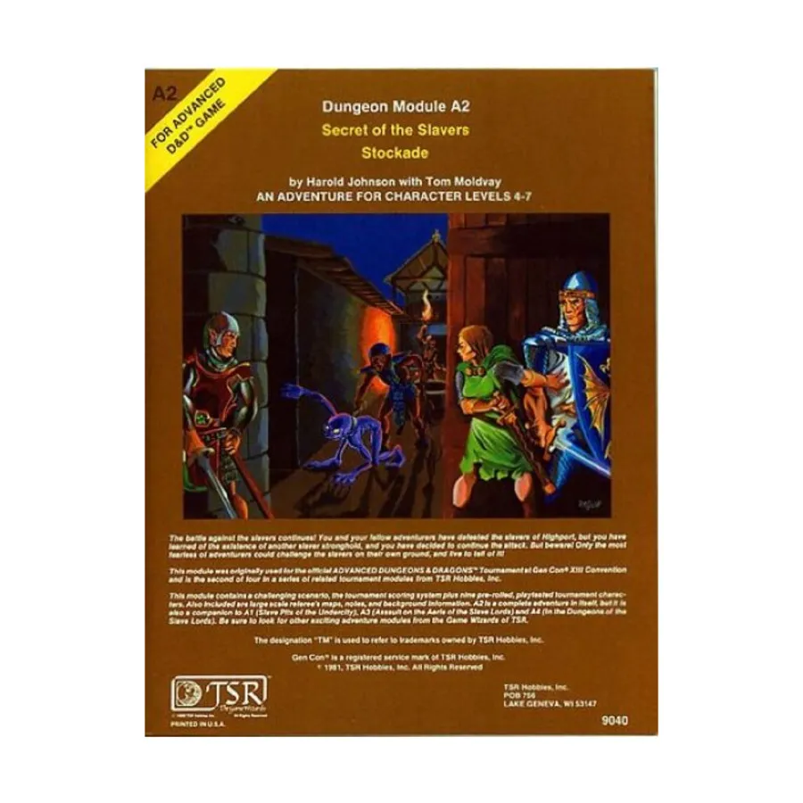 Модуль Secret of the Slavers Stockade (3rd Printing), Advanced Dungeons & Dragons (1st Edition) - Modules & Adventures - A Series
Модуль Secret of the Slavers Stockade (3rd Printing), Advanced Dungeons & Dragons (1st Edition) - Modules & Adventures - A Series