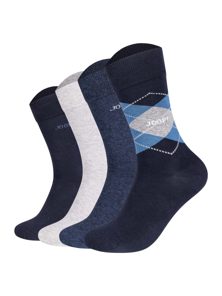 JOOP! Носки, комплект из 4 пар, темно-сине-серые
JOOP! Носки, комплект из 4 пар, темно-сине-серые