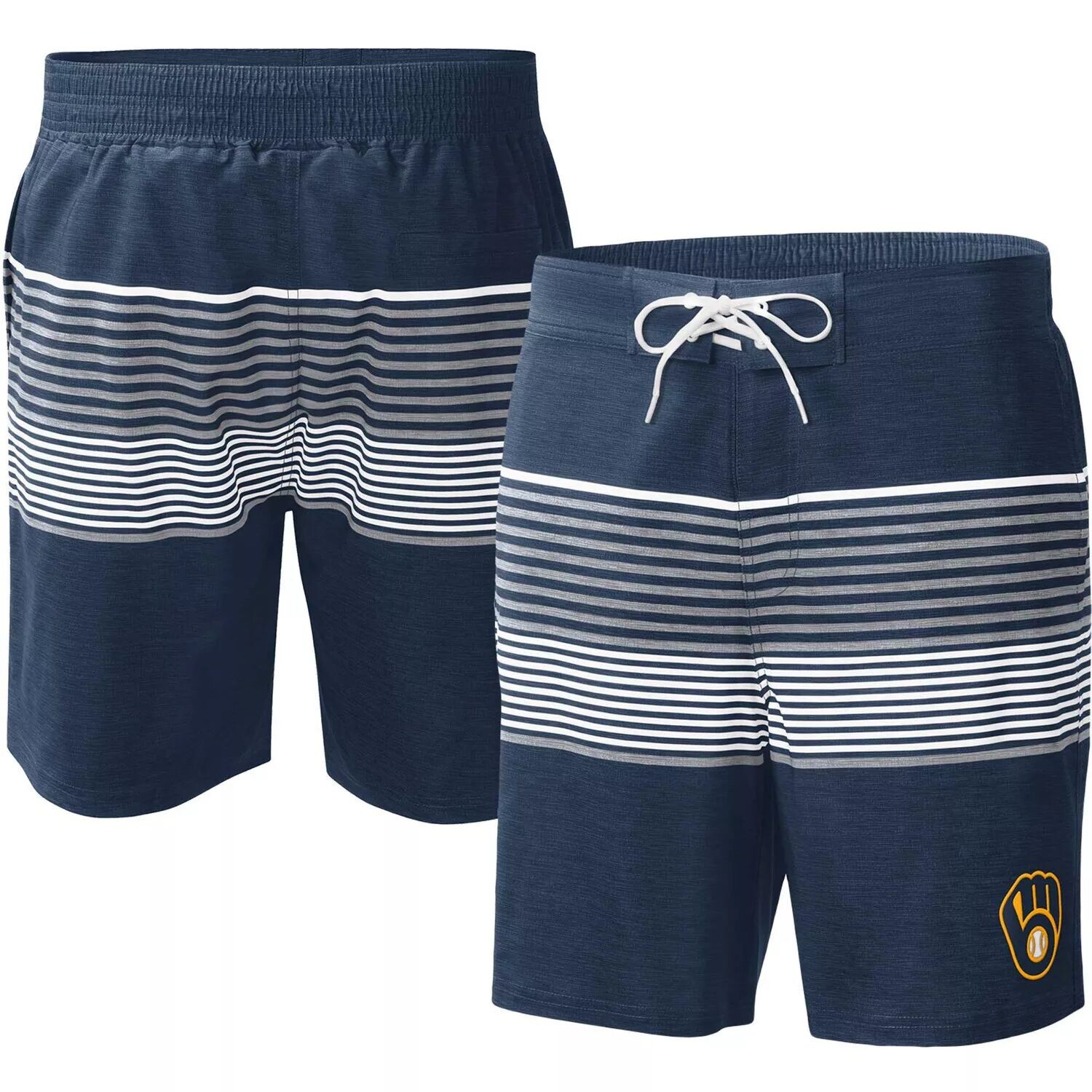 Мужские спортивные шорты Carl Banks Navy Milwaukee Brewers Coastline Volley Swim Shorts G-III 
Мужские спортивные шорты Carl Banks Navy Milwaukee Brewers Coastline Volley Swim Shorts G-III