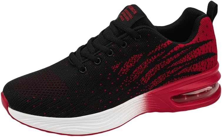 Мужские дышащие кроссовки для бега - модные спортивные кроссовки с комфортной подошвой EVA и верхом из сетки для фитнеса в любое время года Hoalox, черный/красный
Мужские дышащие кроссовки для бега - модные спортивные кроссовки с комфортной подошвой EVA и верхом из сетки для фитнеса в любое время года Hoalox, черный/красный