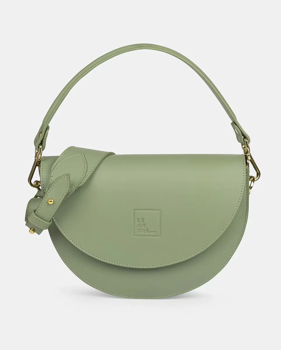 Женская многопозиционная сумка через плечо в стиле седла из кожи зеленого цвета Leandra, светло-зеленый
Женская многопозиционная сумка через плечо в стиле седла из кожи зеленого цвета Leandra, светло-зеленый