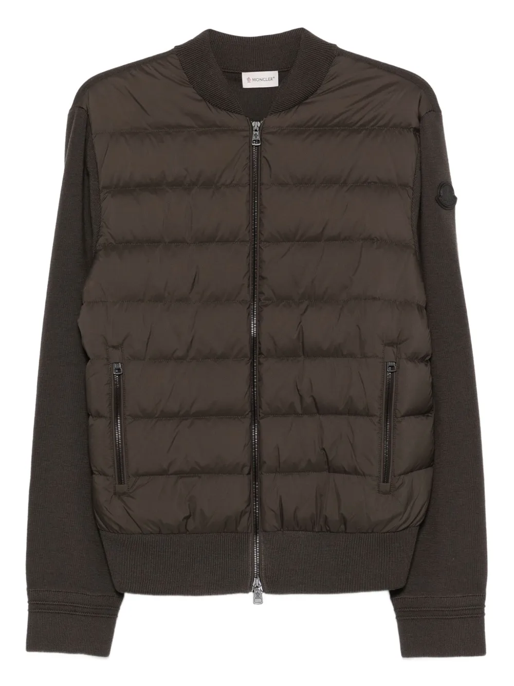 Дутый кардиган на молнии Moncler, коричневый
Дутый кардиган на молнии Moncler, коричневый