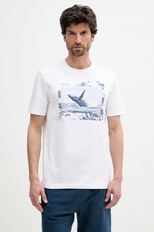 Хлопковая футболка Boss Orange, белый
Хлопковая футболка Boss Orange, белый