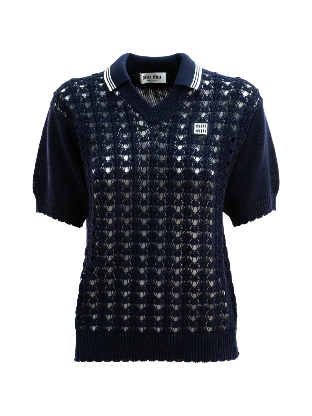 Футболка с V-образным вырезом Miu Miu, синий
Футболка с V-образным вырезом Miu Miu, синий