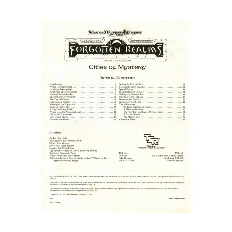 Cities of Mystery - Book Only!, Forgotten Realms - Box Sets & Miscellaneous, мягкая обложка
Cities of Mystery - Book Only!, Forgotten Realms - Box Sets & Miscellaneous, мягкая обложка