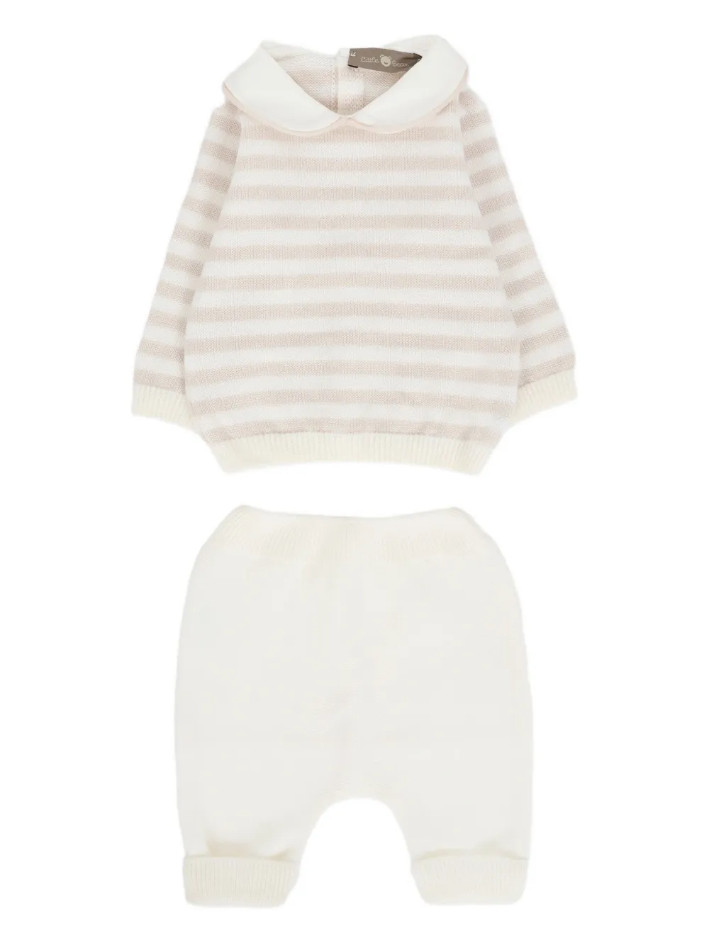 Двухкомплектный набор в полоску с воротником Питер Пэн Little Bear, белый
Двухкомплектный набор в полоску с воротником Питер Пэн Little Bear, белый