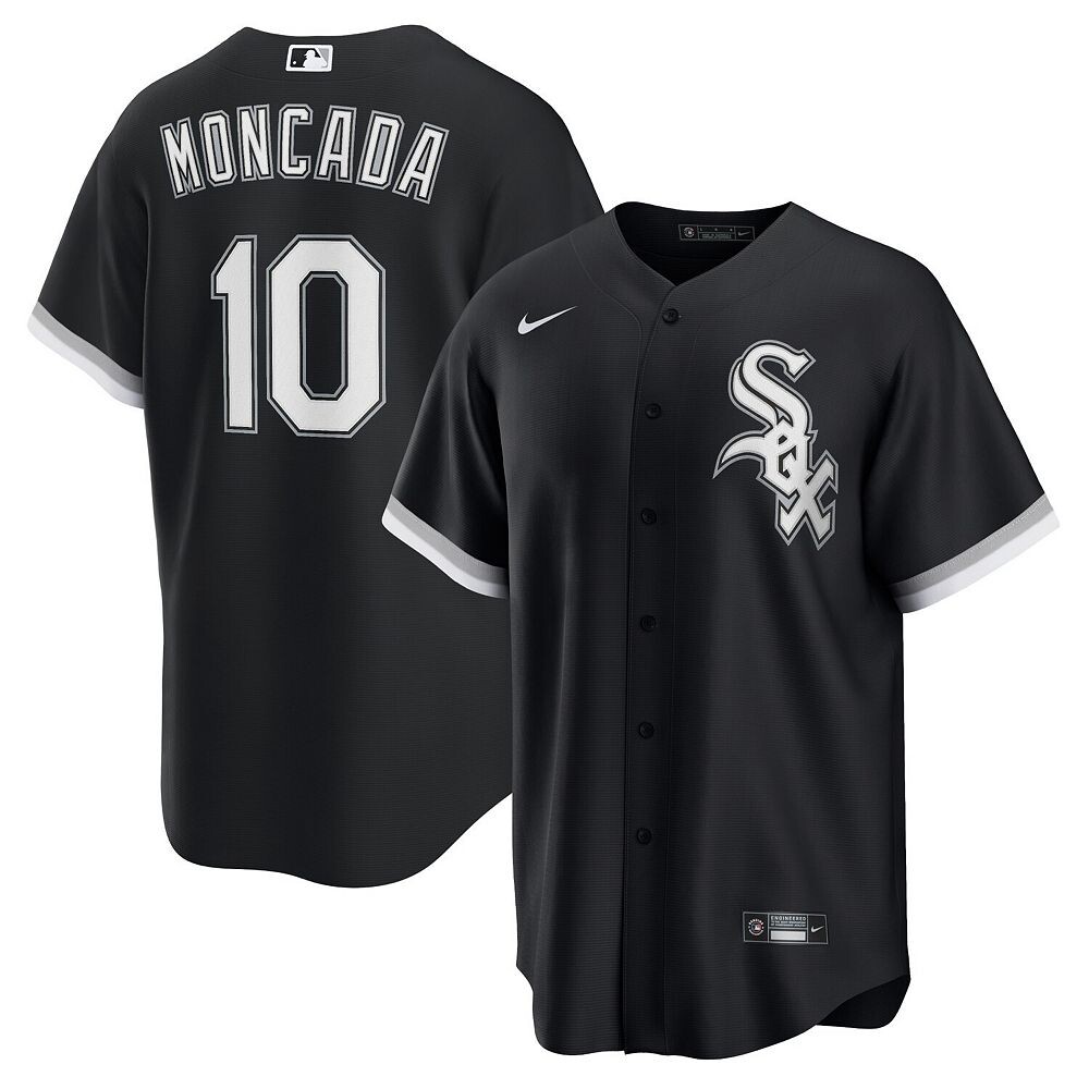 Мужская футболка Nike Yoan Moncada Black Chicago White Sox с альтернативной копией имени игрока, цвет Sox Black
Мужская футболка Nike Yoan Moncada Black Chicago White Sox с альтернативной копией имени игрока, цвет Sox Black